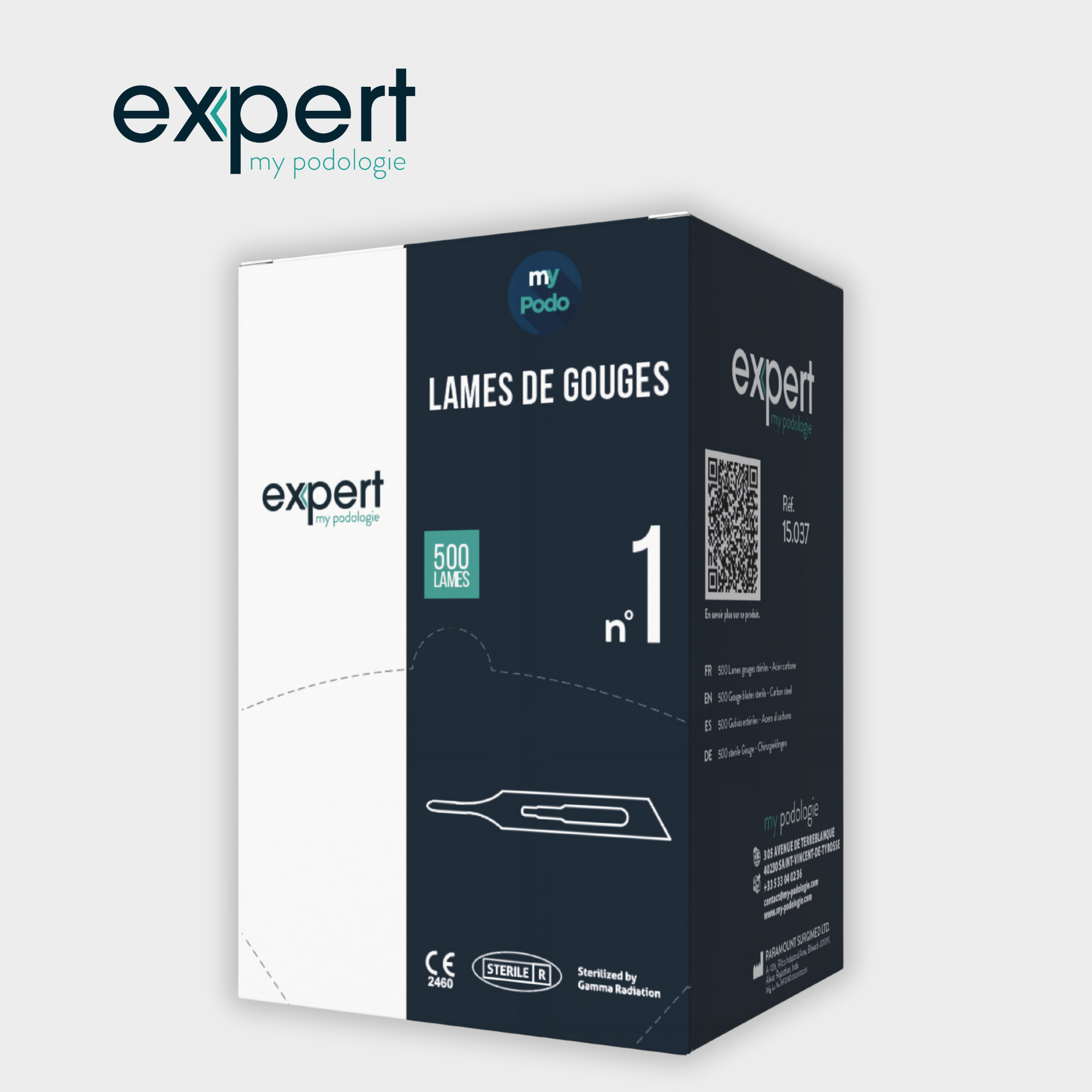 Caja de 500 hojas de gubia N°1 - Expert by My Podologie