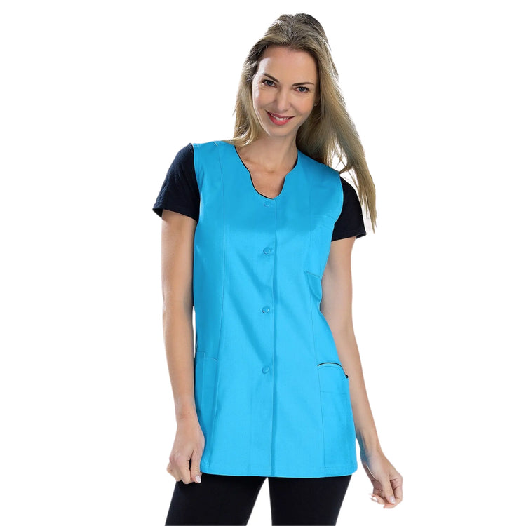 Anaïs - Tunique - Sans Manches - Femme - 75cm My Blouse  Sergé-Atoll-Noir-T6-XXXL