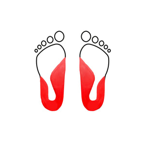 Arciforme de décharge en mousse latex ferme avec voûte interne élevée - Shore 30-40 - Rouge