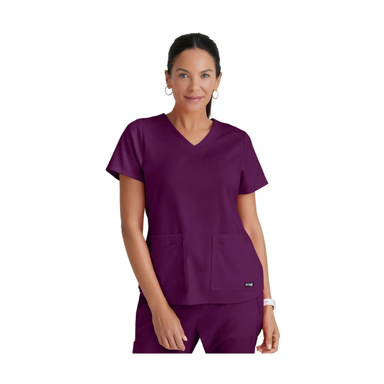 Aura - V-neck tunic - Women - Grey’s Anatomy Stretch Grey’s Anatomy  Bordeaux / XL