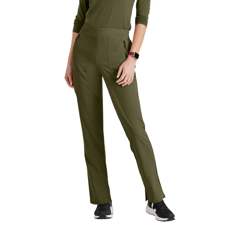 Cassiopée - Pantalon médical taille haute - Femme - Barco Unify BARCO  Vert Olive / XL