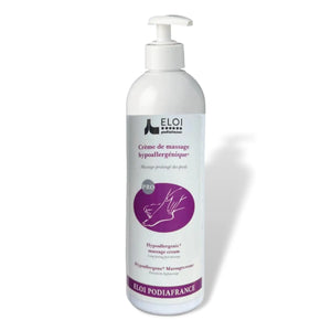 Crème neutre de massage hydratante hypoallergénique - 500 ml - Eliderma - My Podologie