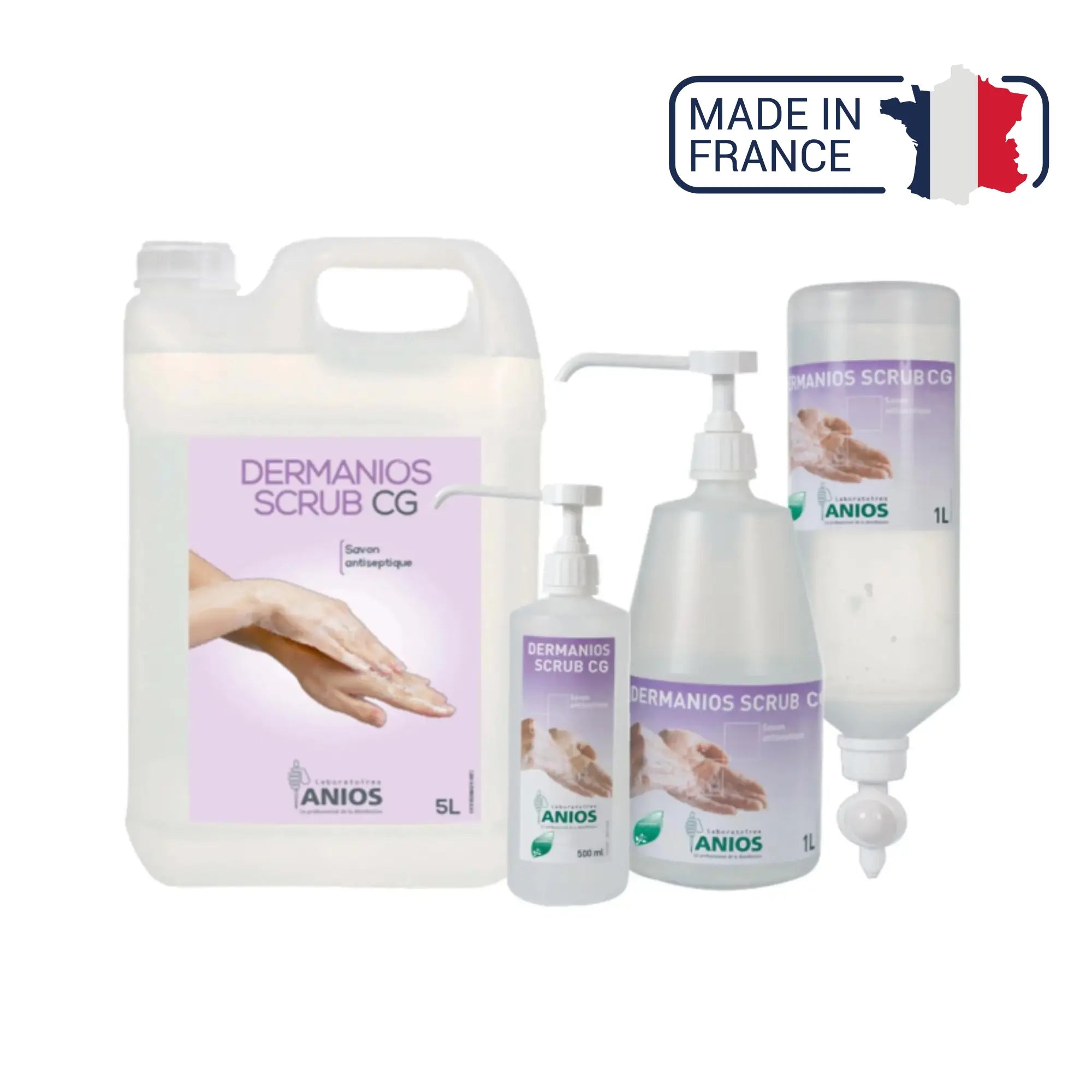 Dermanios Scrub CG savon antiseptique - Différentes tailles - Anios Anios 
