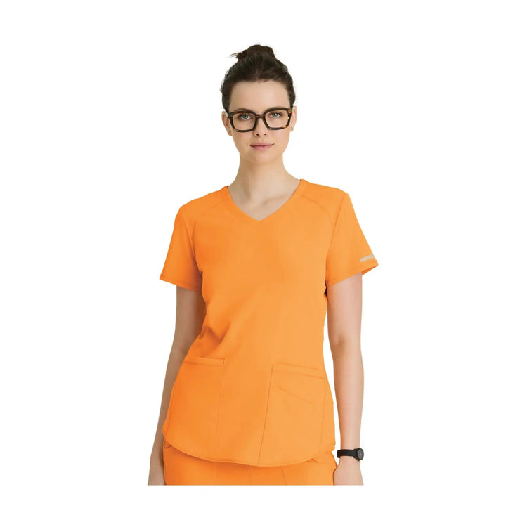 Elva - V-neck tunic - Women - Skechers SKECHERS  Orange / XL