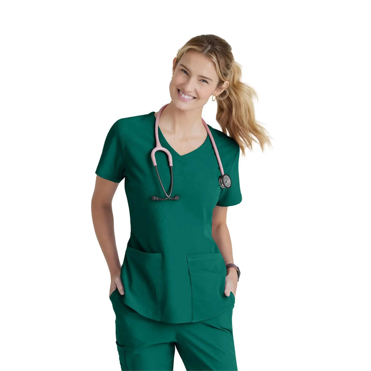 Elva - V-neck tunic - Women - Skechers SKECHERS  Hunter Green / XL