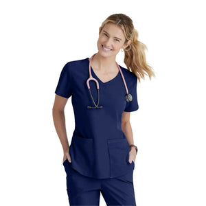 Elva - V-neck tunic - Women - Skechers SKECHERS  Navy Blue / XL