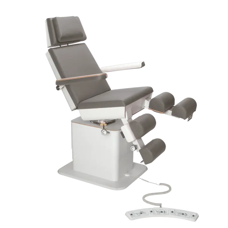 Fauteuil de pédicurie - MOON - Relevage électrique - Filaire - Ruck My Podologie  Pierre-3-moteurs-Blanc