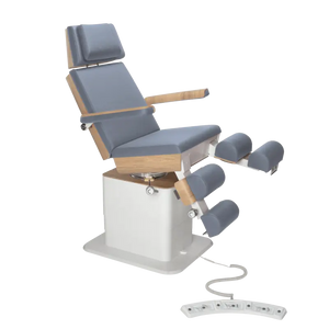 Fauteuil de pédicurie - MOON - Relevage électrique - Filaire - Ruck My Podologie  Océan-3-moteurs-Chêne