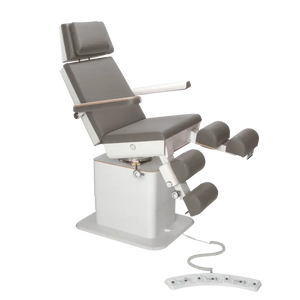 Fauteuil de pédicurie - MOON - Relevage électrique - Filaire - Ruck My Podologie  Pierre-5-moteurs-Blanc