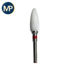 Ceramic burr - Fine cross teeth - Ovoid shape - 6mm