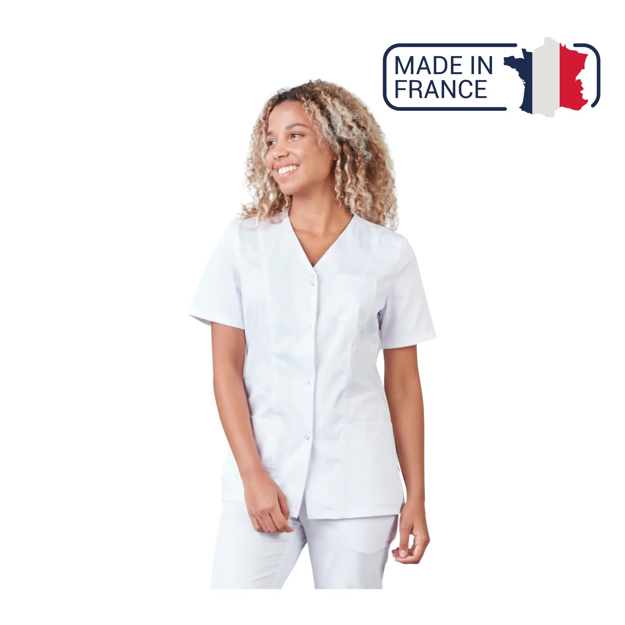 Gaia - Blouse Manches courtes - Col V - Femme - 70 cm - Phirejo Phirejo 