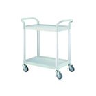 Plastic pedestal table - 2 trays - 61.5 x 45 cm - With handles