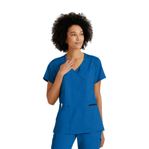 Kim - Tunique col V croisé - Femme - Grey’s Anatomy Stretch Grey’s Anatomy  Bleu Roi / XL