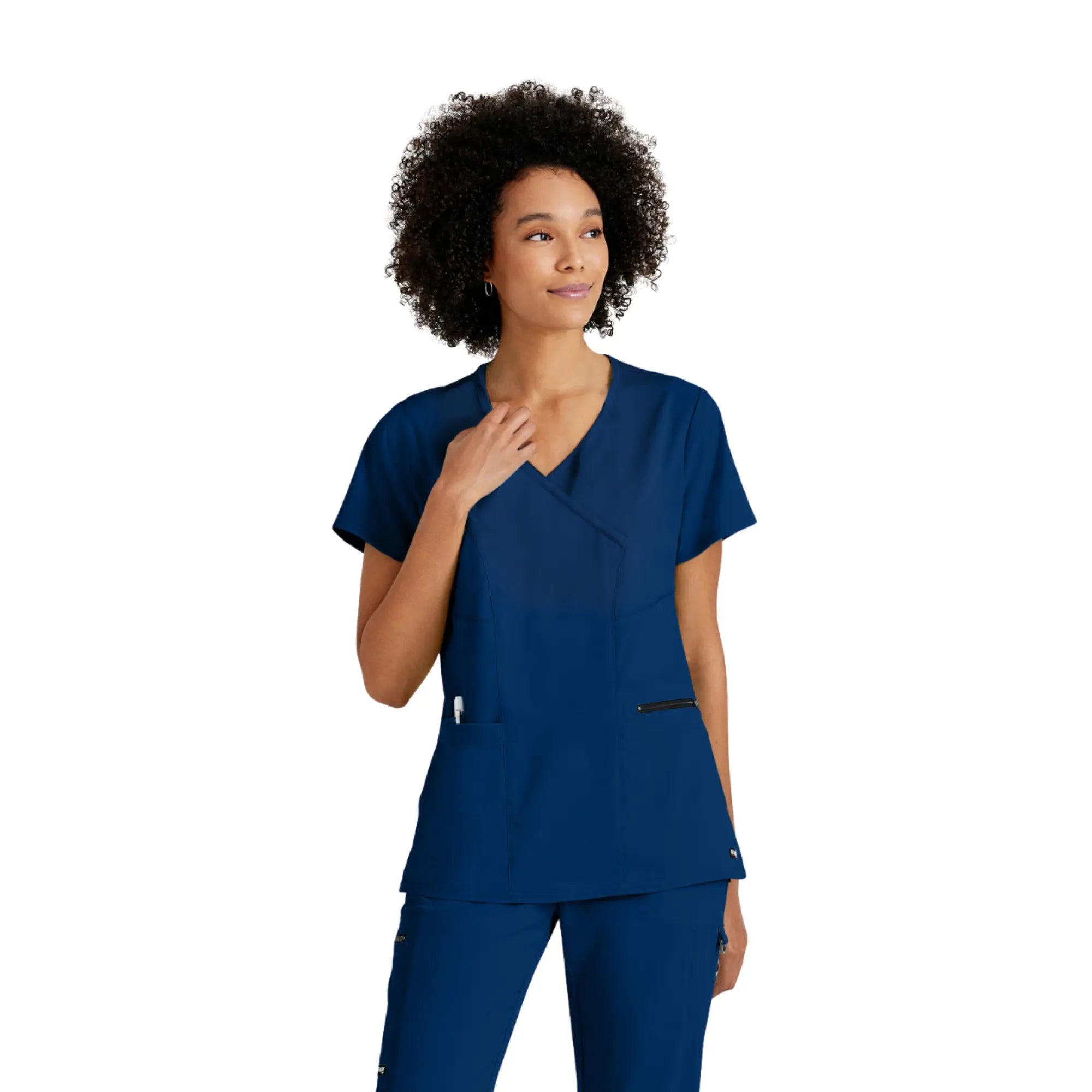 Kim - Tunique col V croisé - Femme - Grey’s Anatomy Stretch Grey’s Anatomy  Bleu Marine / XL