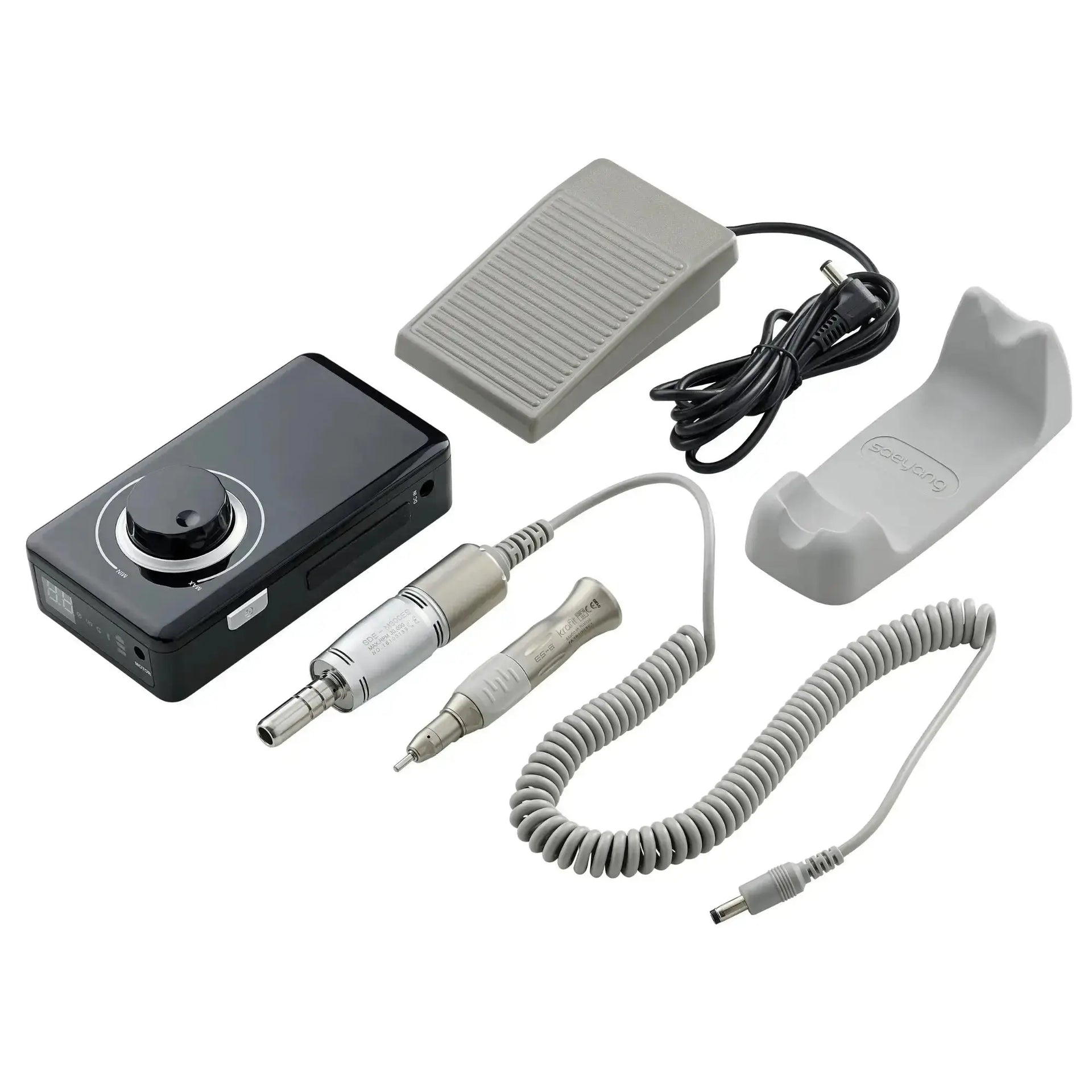 PODO38S portable micromotor - Black - 30,000 rpm - With removable handpiece