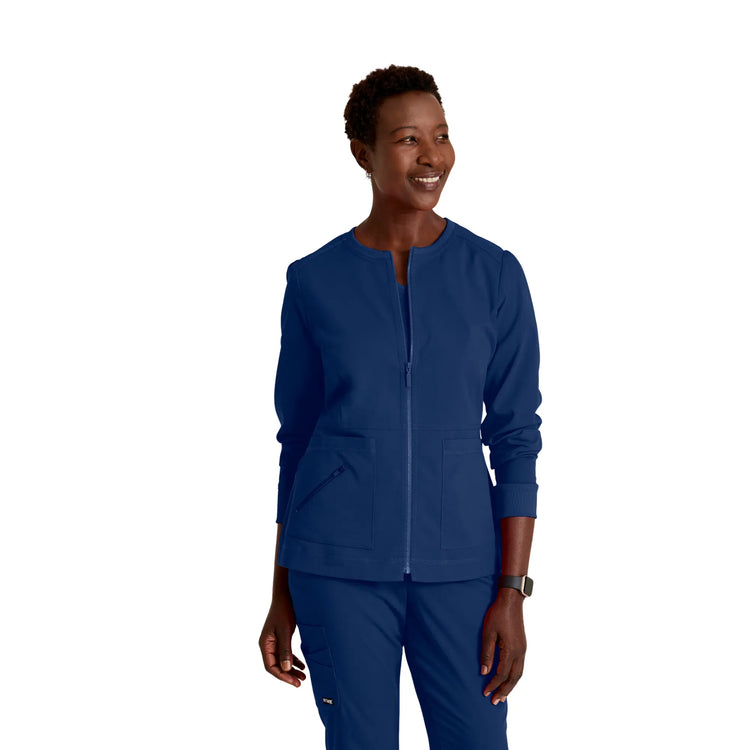 Millie - Veste médicale Zip - Femme - Grey’s Anatomy Stretch Grey’s Anatomy  Bleu Marine / XL