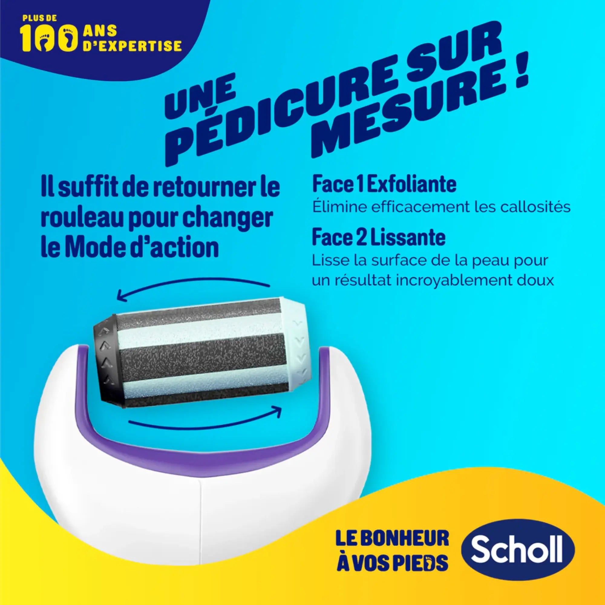 Râpe de Pédicurie Électrique 2 en 1 - Exfoliante et Lissante - Scholl Scholl 