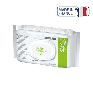 Sachet de 100 lingettes nettoyantes désinfectantes Incidin Oxywipe S - Ecolab by Anios Anios 
