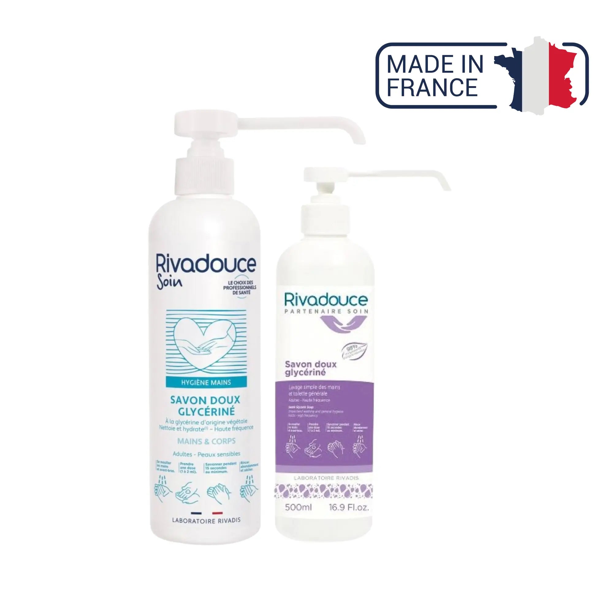 Savon Doux Glycériné - 2 contenances - Rivadouce Rivadouce 