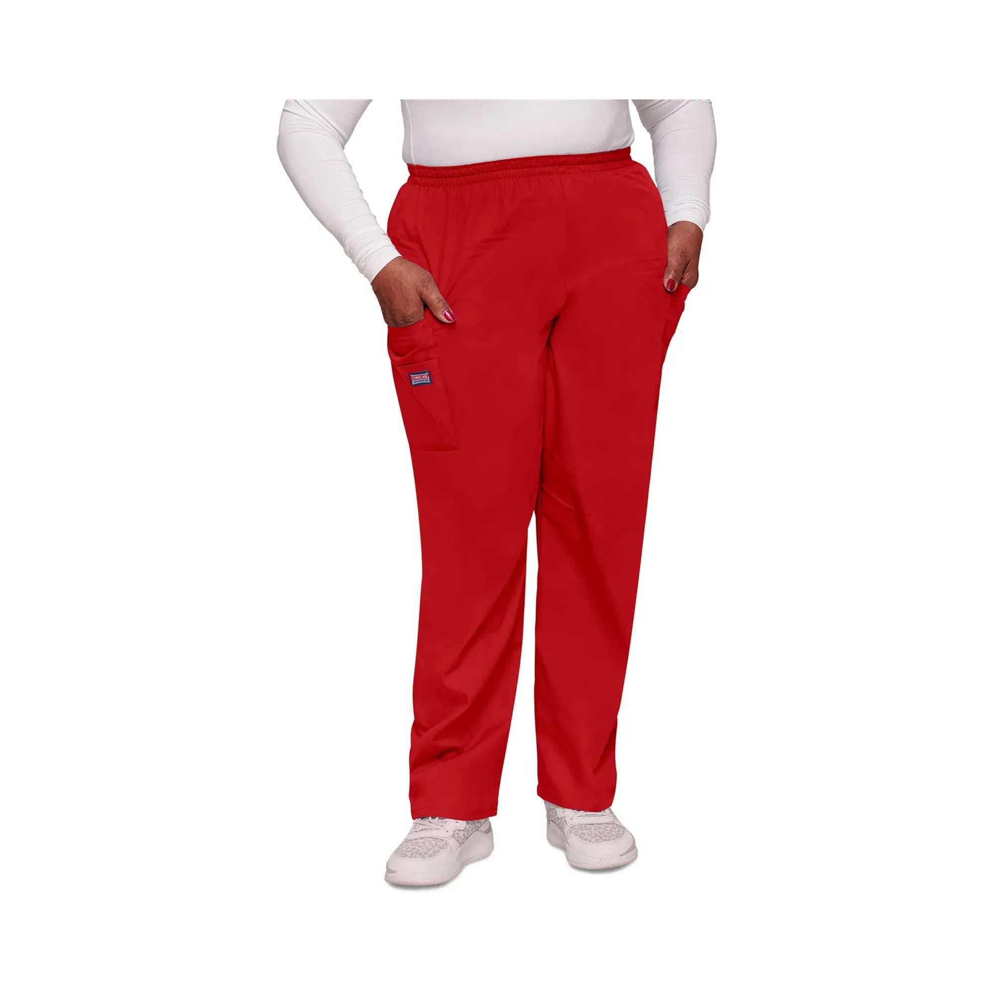 Seignosse - Pantalon cargo médical - Femme - Cherokee - Couleur 2 Cherokee Authentic Workwear  Rouge-XXXL