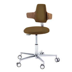 Siège praticien - ROUND - Ruck - Ressort à Gaz Long Ruck  Expresso-Dossier-Napoléon-CPL-Noyer