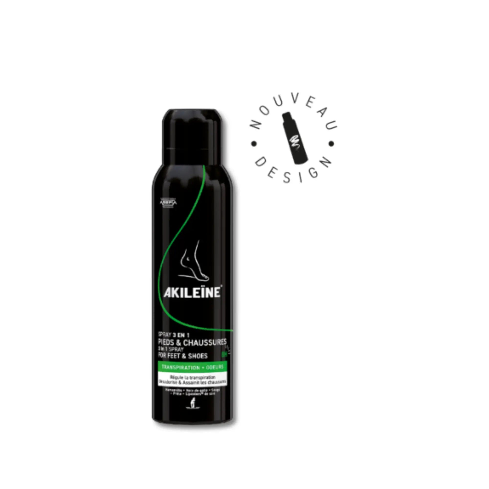 Spray Noir - Désodorisant pour chaussures - 150 ml - Akiléine Akileïne 