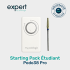 Starting pack étudiant "soins à domiciles" - 1 micromoteur Podo38 Pro BLDC blanc + 1 fraise à ongle carbure de tungstène